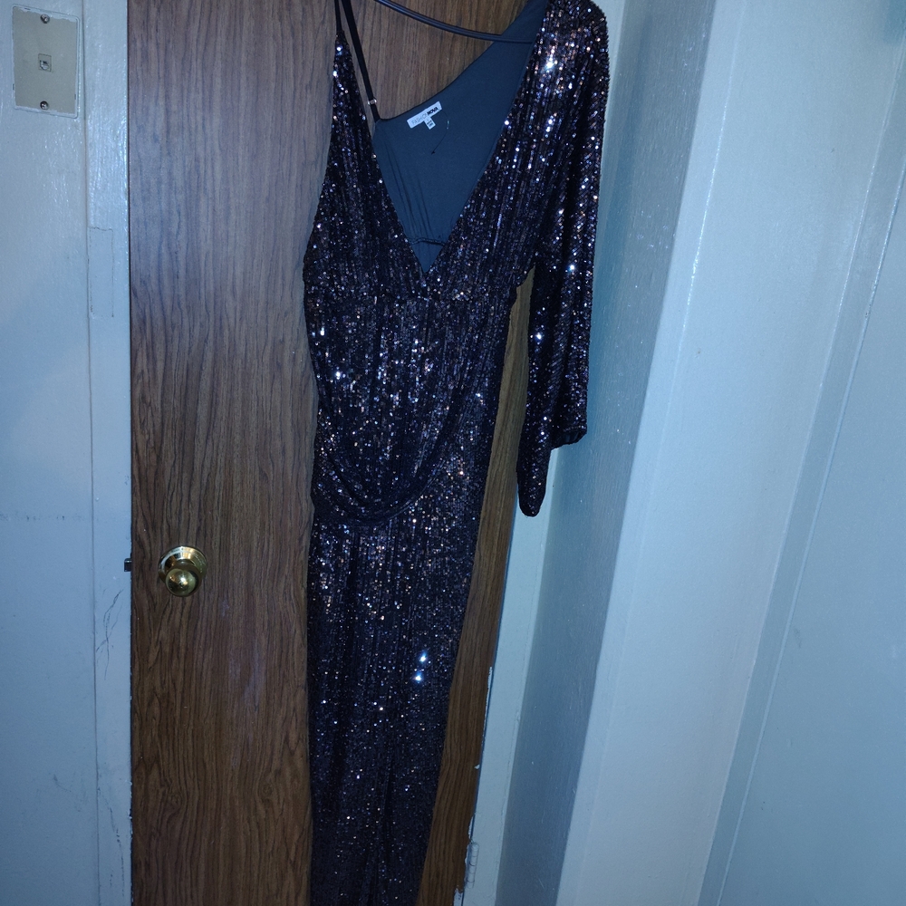 Fashion Nova Black Sequin Dress
